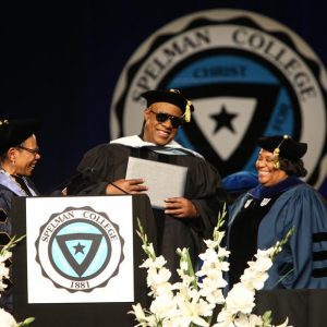 Music legend, Stevie Wonder receives Honorary Degree from Spelman College. 2016.